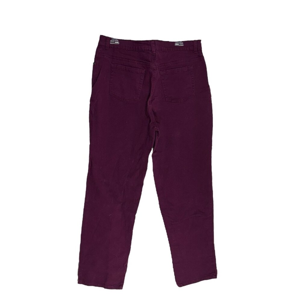 Gloria Vanderbilt Amanda Stretch Jeans In Burgundy Size 18 Cotton Blend Jeans